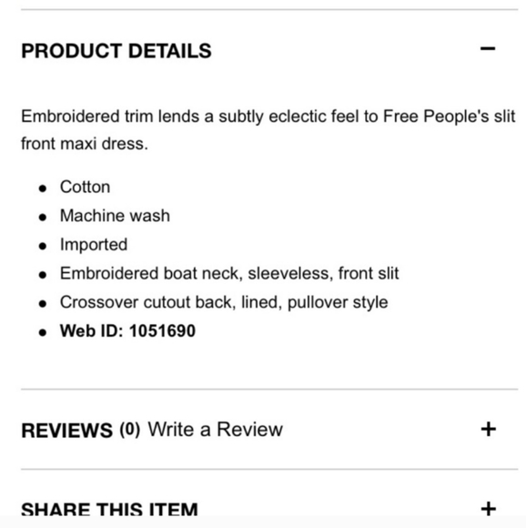 Free People Embroidered Black Sabrina Maxi Cut Out Dress Medium - Picture 12 of 16